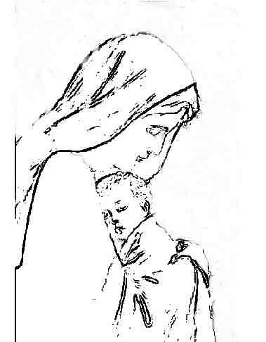 379x486 Kids Can Color The Virgin Mary, The Rosary And Other Holy Pictures - Rosary Beads Sketch