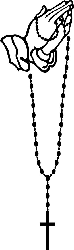 260x876 Rosary Clipart - Rosary Beads Sketch