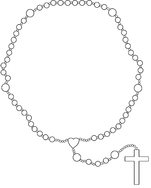 504x627 Collection Of Free Rosary Drawing. Download On Ubisafe - Rosary Beads Sketch