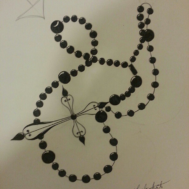 612x612 Elegant Rosary - Rosary Sketch