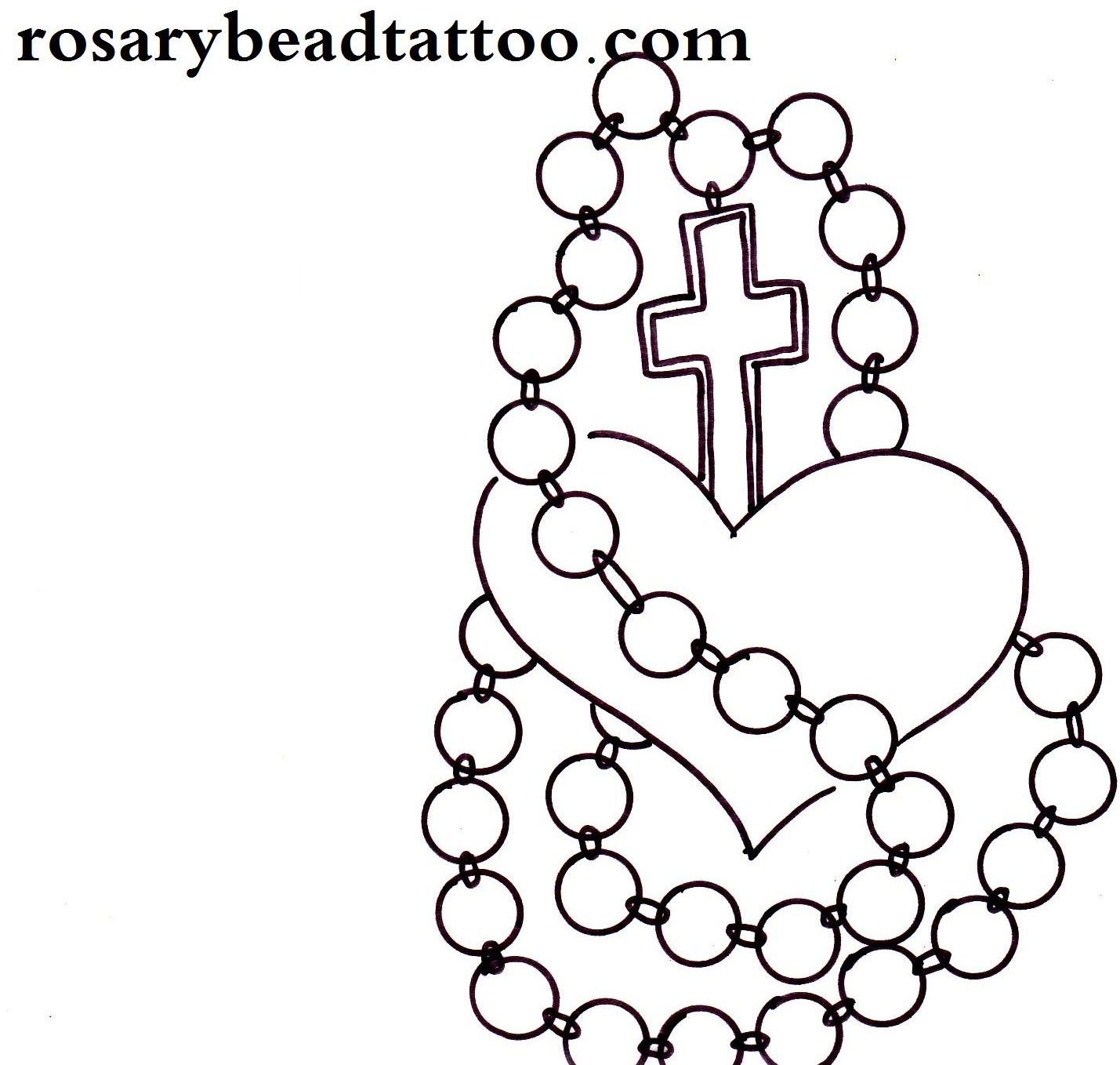 1429x1358 Love Rosary Beads Tattoo Sketch - Rosary Sketch