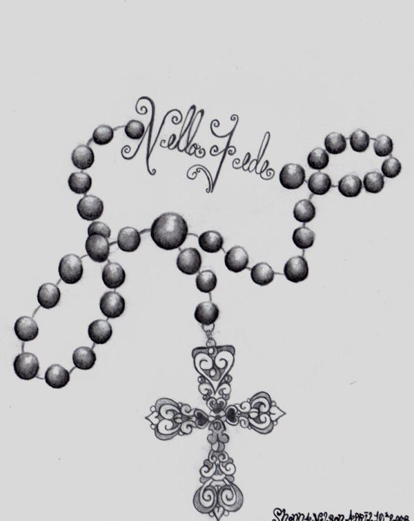600x754 Resultado De Imagem Para Rosary Sketch Tattoo Baby - Rosary Sketch