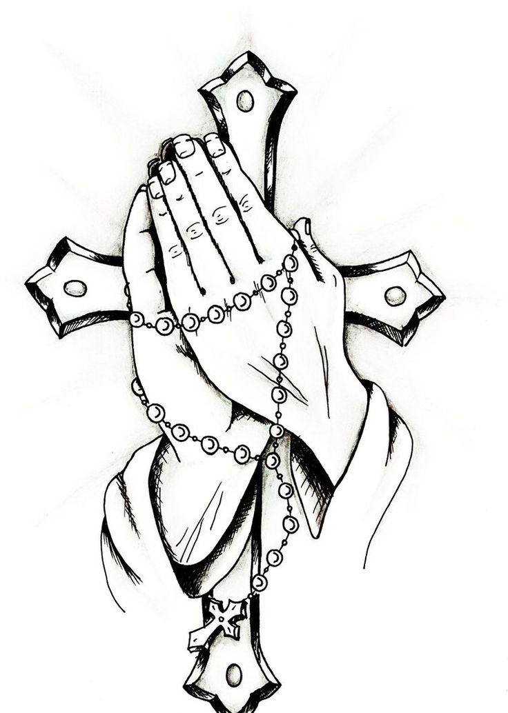 736x1034 Drawn Cross Rosary - Rosary Tattoo Sketches