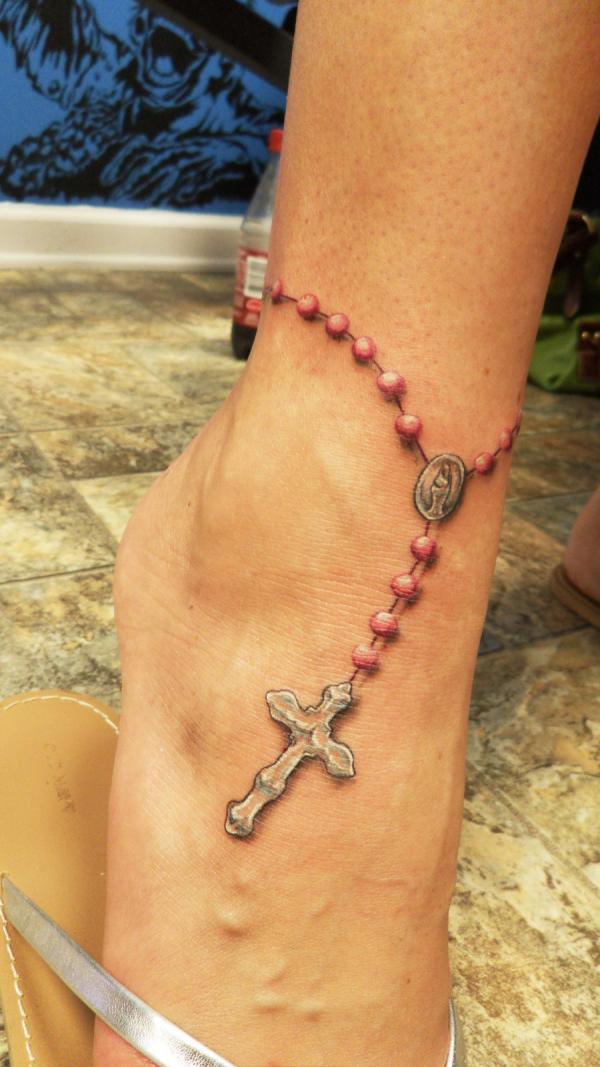 600x1067 Rosary Tattoo Sketches Female 3d Hd Model Design Idea For Men And - Rosary Tattoo Sketches