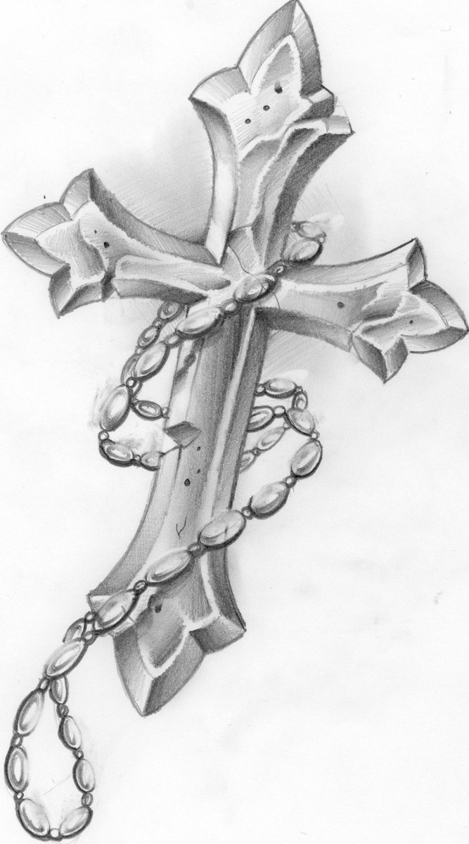 Rosary Tattoo Sketches at PaintingValley.com | Explore collection of ...