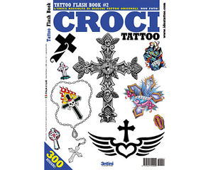 300x240 Cross Rosary Tattoo Flash Design Book 66 Pages Sketch Black Color - Rosary Tattoo Sketches