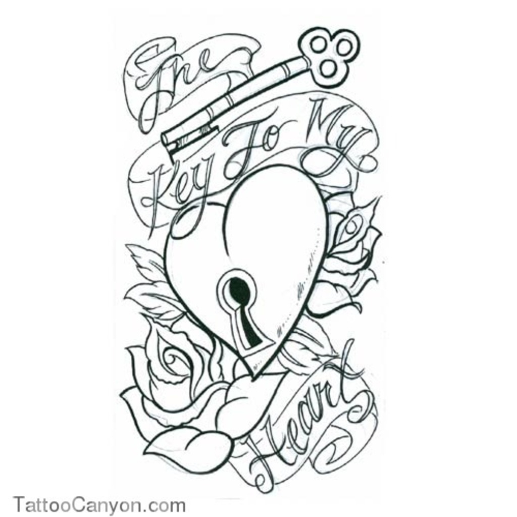 1024x1024 Heart And Rose Sketches Heart And Rose Drawings Roses Drawings - Rose Heart Sketch