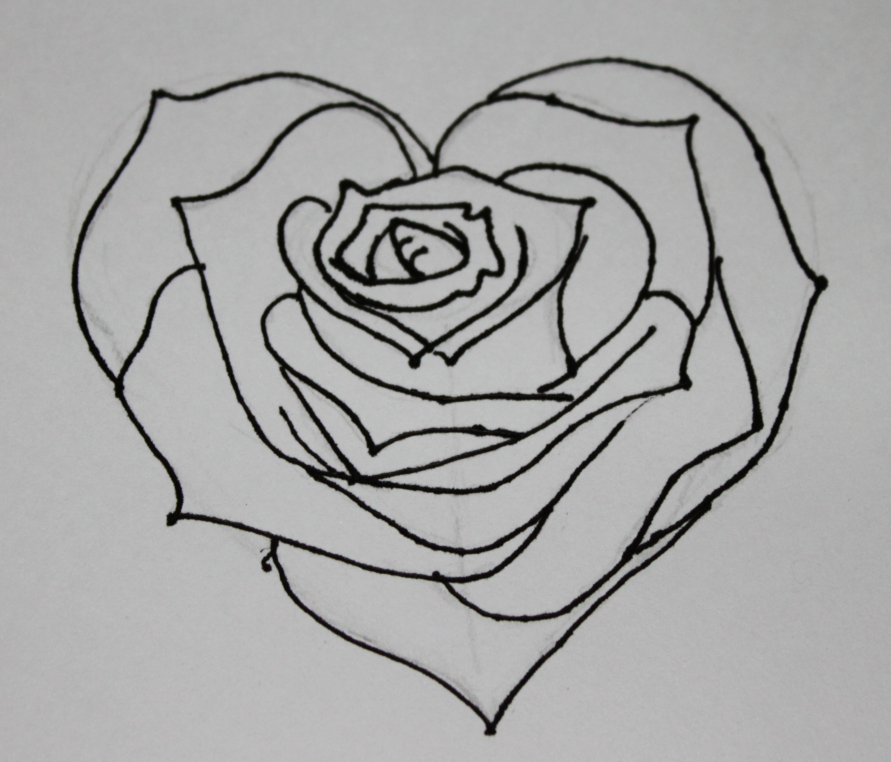 3086x2640 3d Pics With Pencil Of Heart And Roses Drawing Of Heart Free - .....