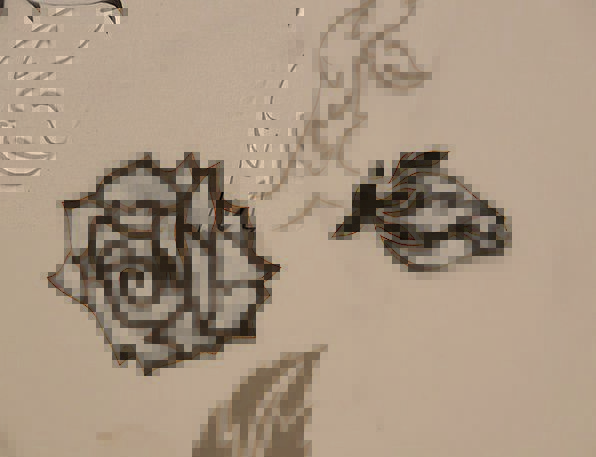 596x457 Rose, Design, Sketch, Image, Copy, Drawing, Painting, Artists - Rose Sketch Design