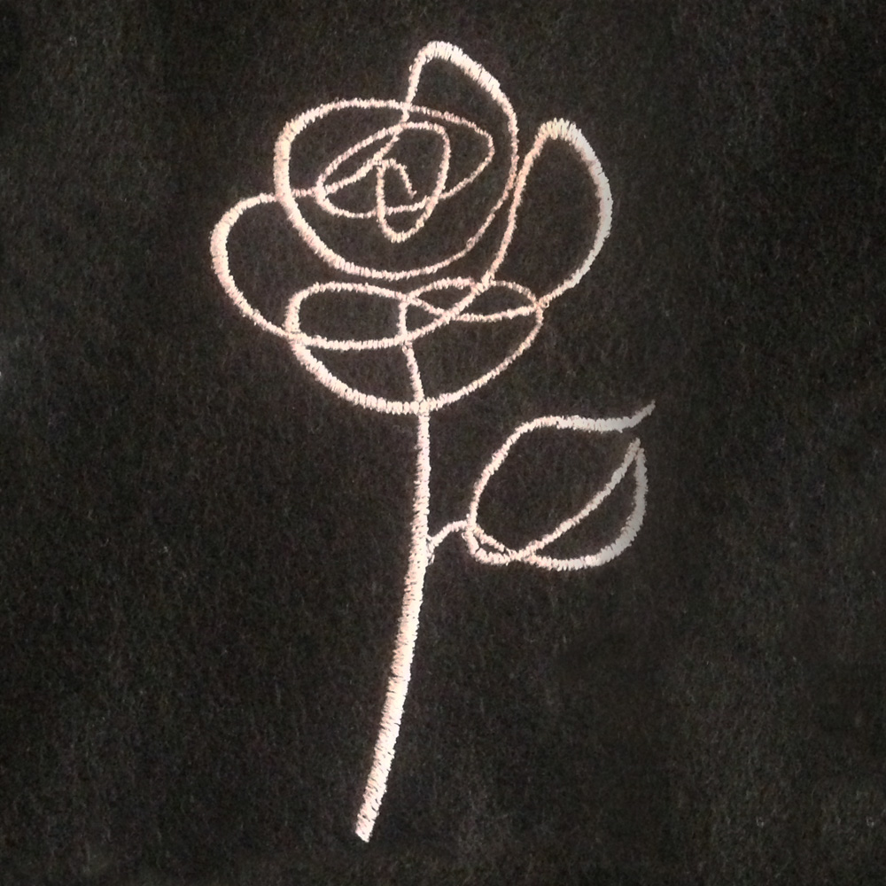 1000x1000 Abstract Rose Sketch Outline Machine Embroidery Design In Five - Rose Sketch Images
