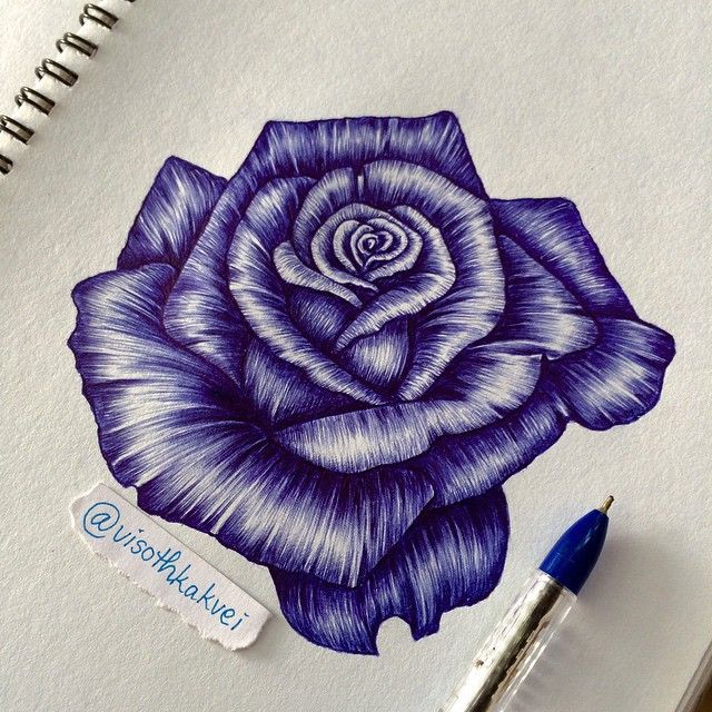 640x640 Gonna Do This In Red Drawing - Rose Sketch Pen