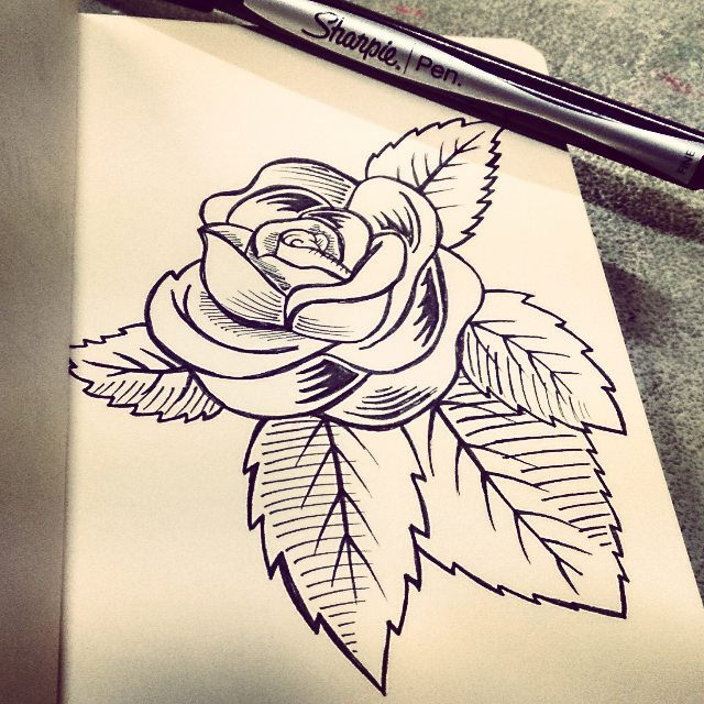 Rose Sketch Pen at PaintingValley.com | Explore collection of Rose ...