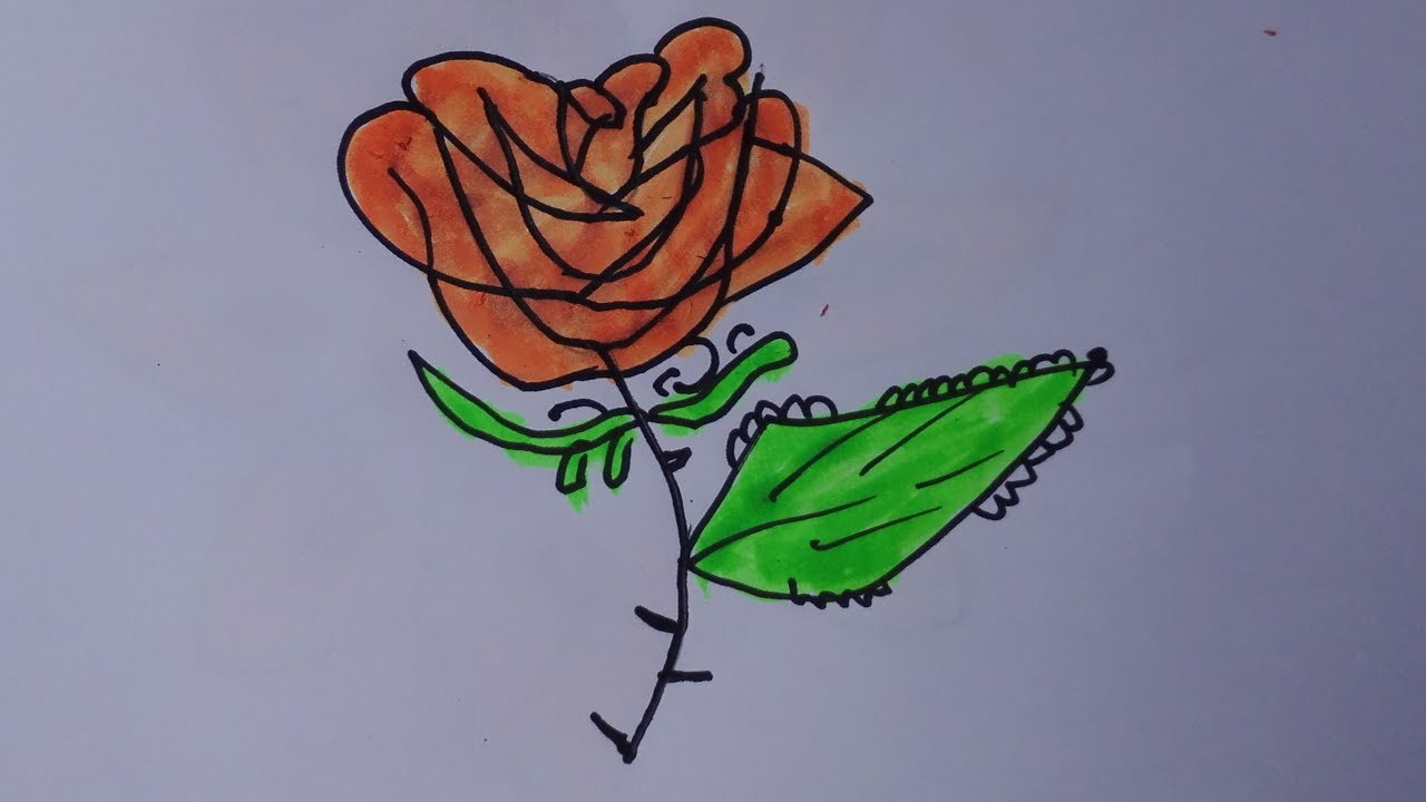 1280x720 How To Draw A Rose Tattoo Draw Traditional Tattoo Flash - Rose Tattoo Sketch