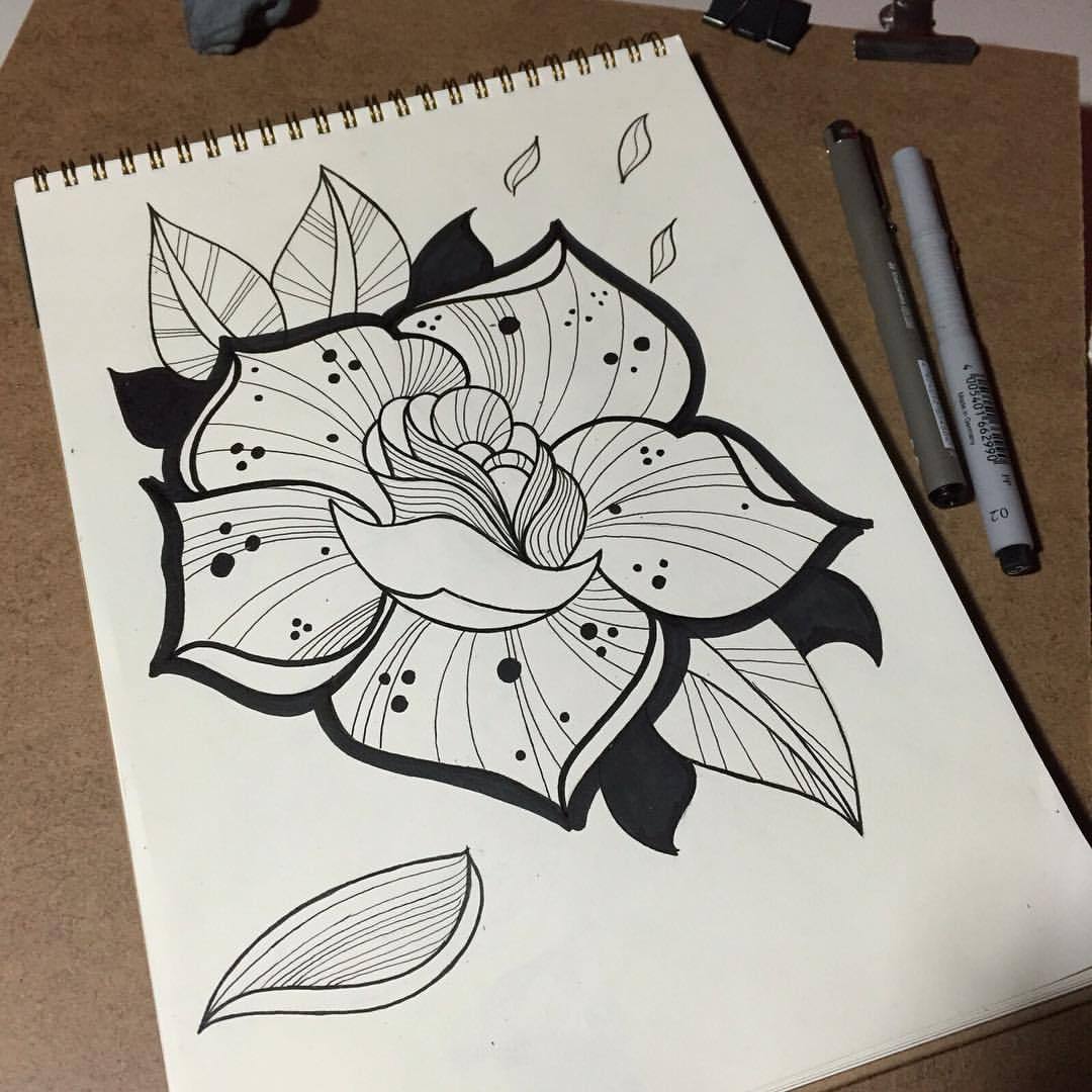 1080x1080 Tumblr Tattoo Art Sketch Girly Pictures - Rose Tattoo Sketch Tumblr