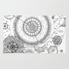 264x264 Rose Window Rugs Society6 - Rose Window Sketch