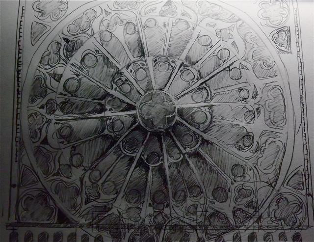 640x493 Rose Window By Jesuel - Rose Window Sketch
