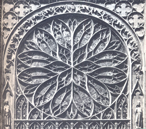 485x427 Stained Glass - Rose Window Sketch