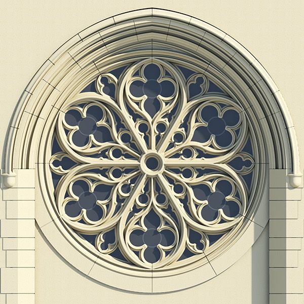 600x600 Gothic Rose Window Tracery On Behance Church Windows - Rose Window Sketch