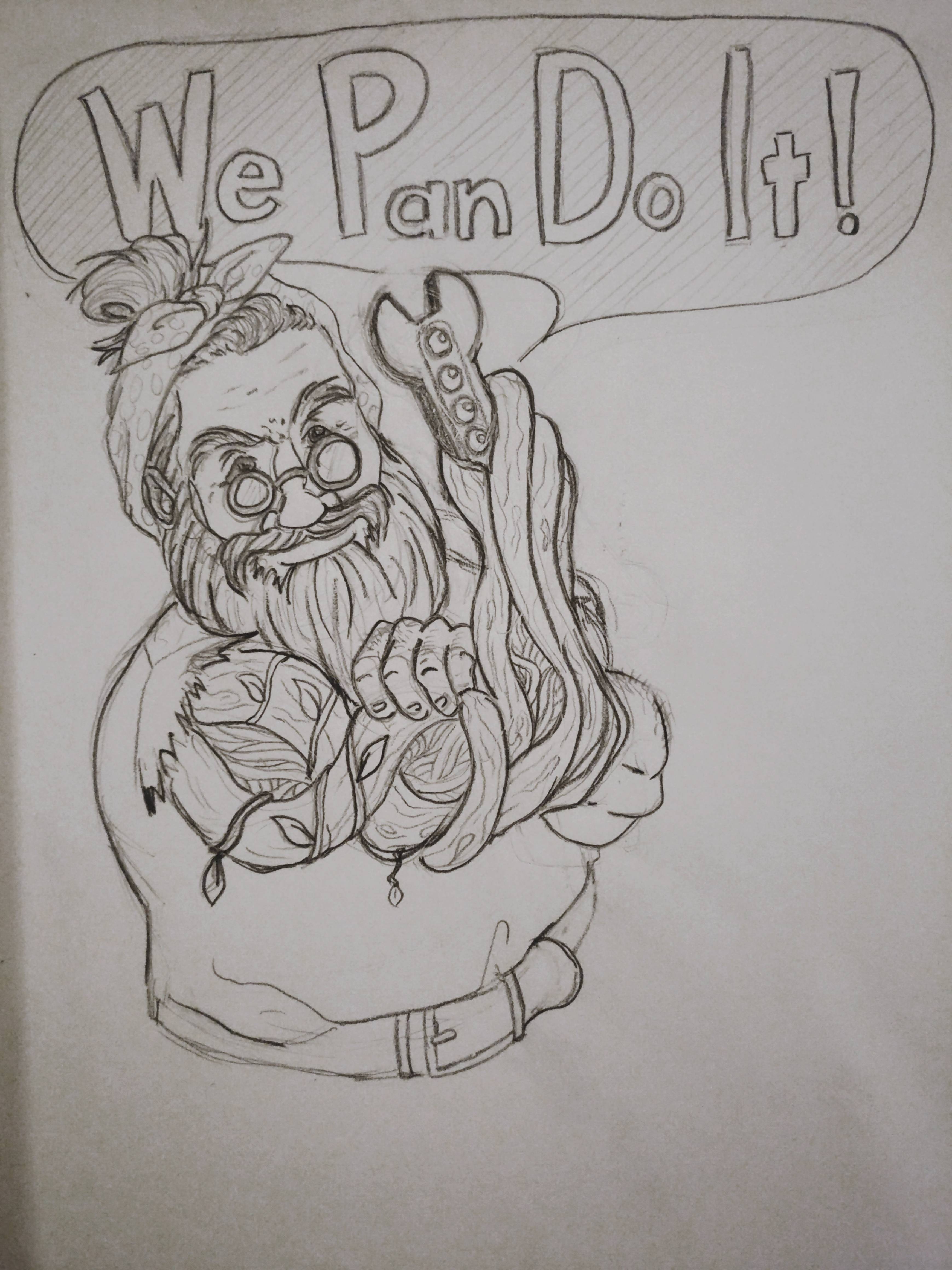 3480x4640 Rough Sketch Of Merle As Rosie The Riveter. Should Finish This - Rosie The Riveter Sketch