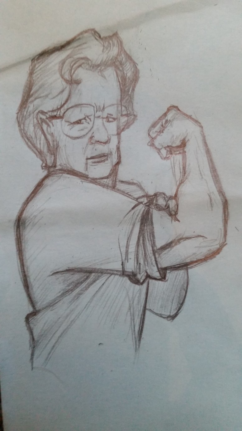 777x1381 The Arts - Rosie The Riveter Sketch