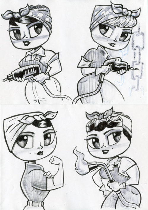 500x707 Rosie The Riveter Drawing Tumblr - Rosie The Riveter Sketch