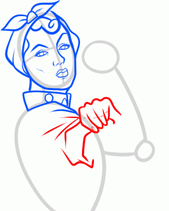 243x302 How To Draw Rosie The Riveter. So You Can Doodle Her All Over Your - Rosie The Riveter Sketch