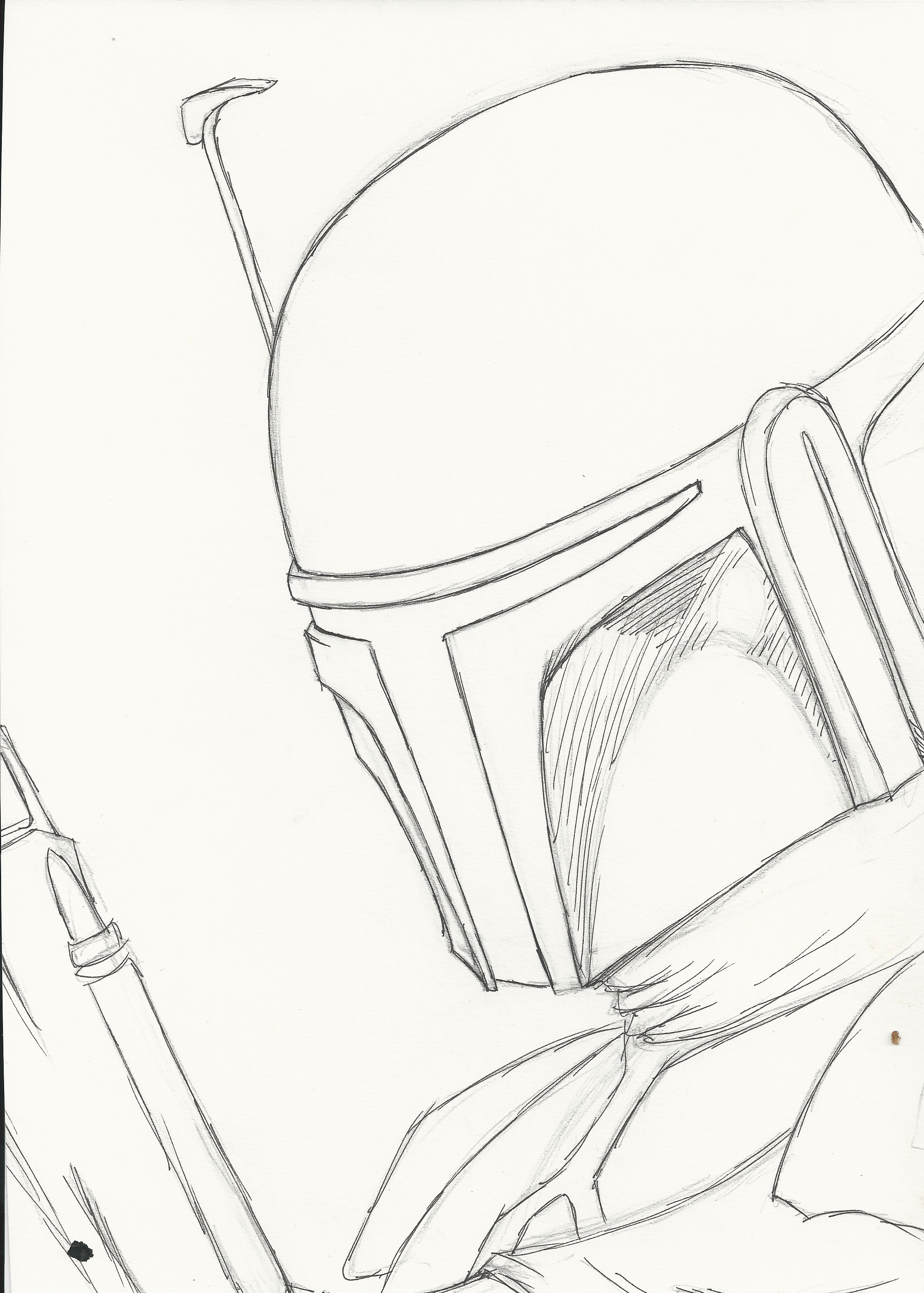 2475x3462 Mandalorian (Rough Sketch) By Oswulf - Rough Er Sketch