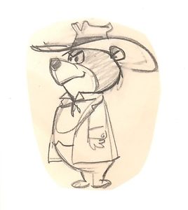 268x300 Loopy De Loop Bear Suitor Rough Sketch Art By Yogi Bear Creator - Rough Sketch