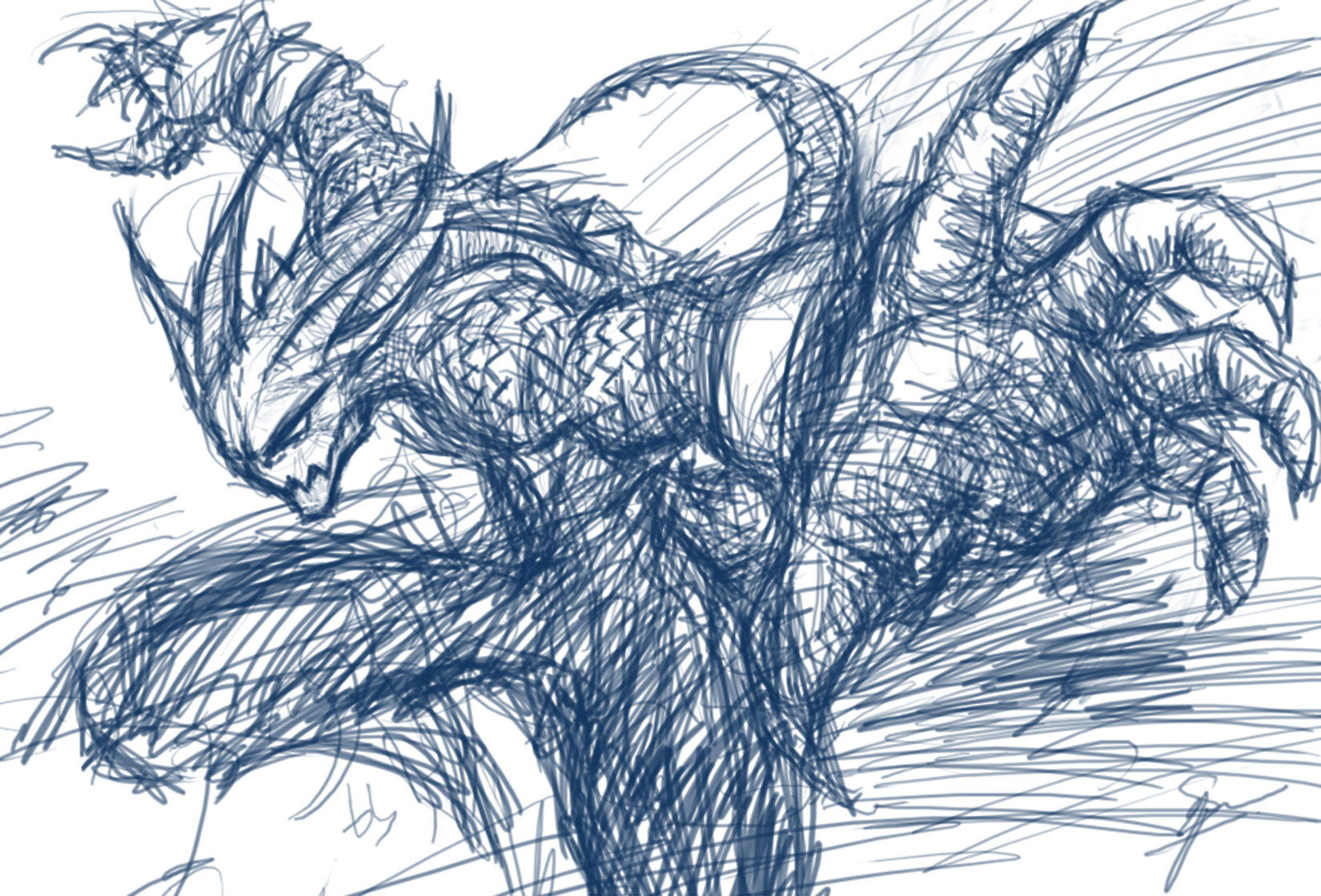 1650x1120 Monstair Attack!!! A Rough Sketch From Nightmarest - Rough Sketch
