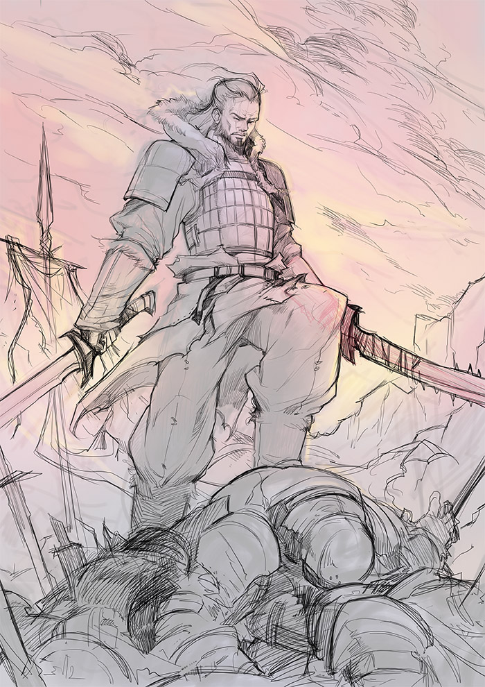 700x990 Manga Historical Characters - Rough Sketch Definition