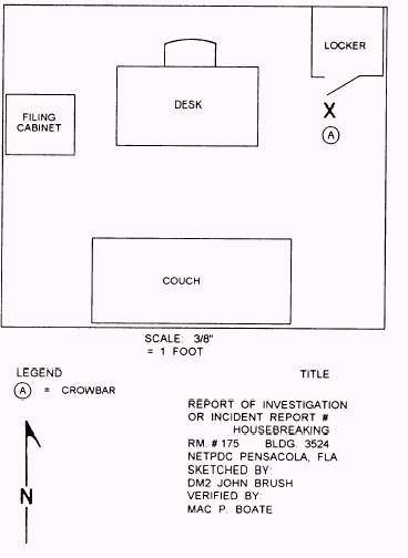 368x504 Sketches And Investigative Notes - Rough Sketch Of Crime Scene