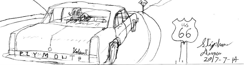 850x228 Drive On Route 66 By Stephdumas - Route 66 Sketch