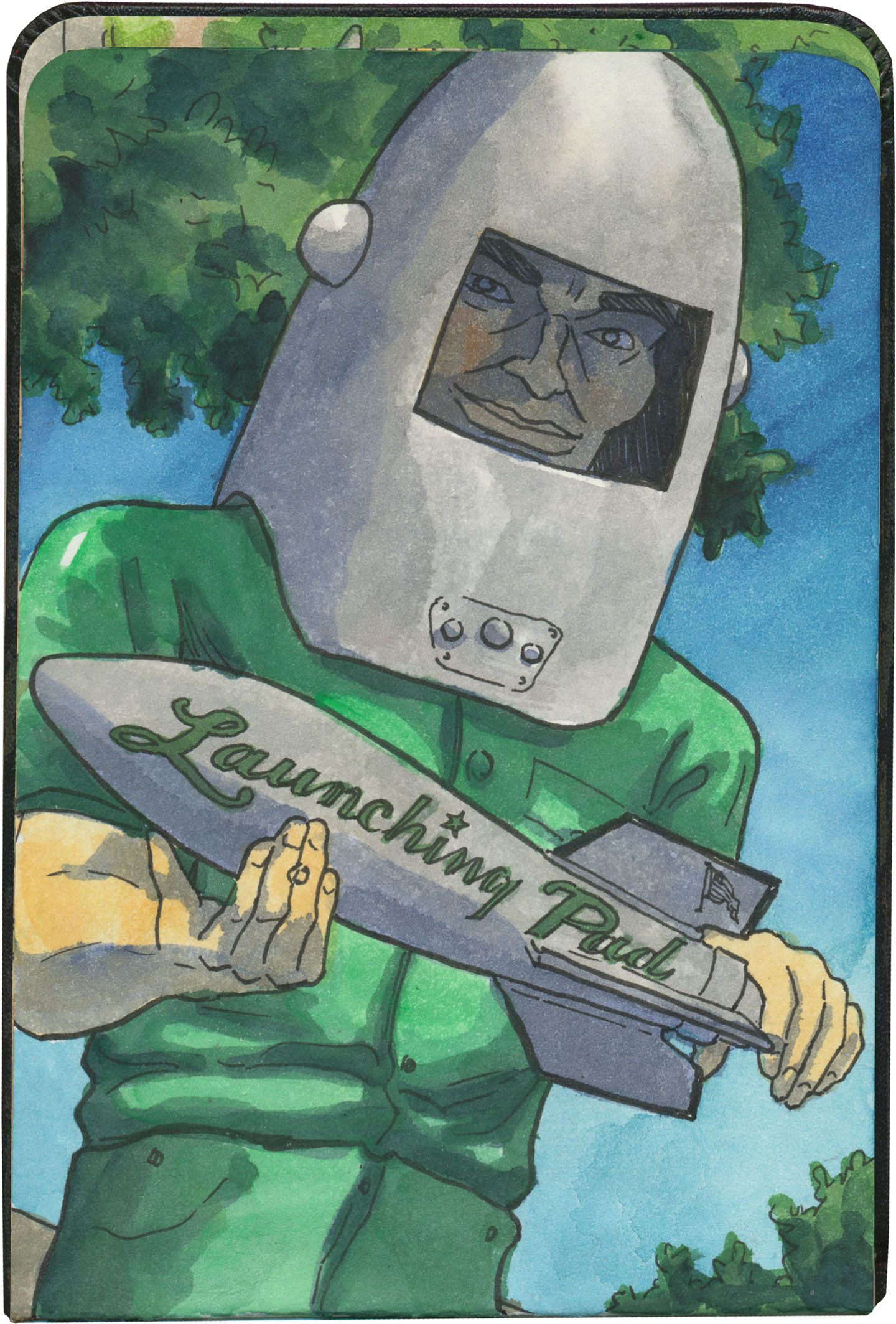 1440x2127 Looming Over The Lauching Pad Drive In, On Route 66 In Wilmington - Route 66 Sketch