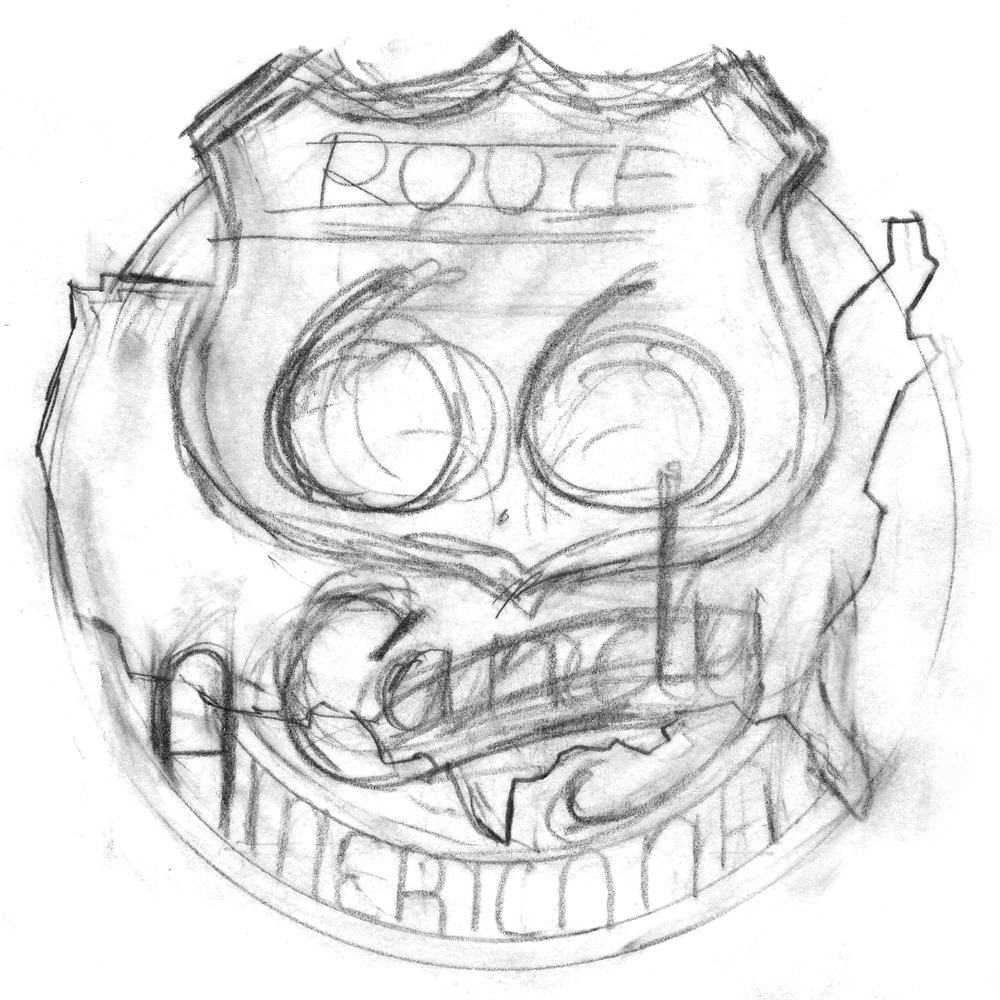 1000x1000 Logo 3 Of 5 Route 66 Candy Americana - Route 66 Sketch