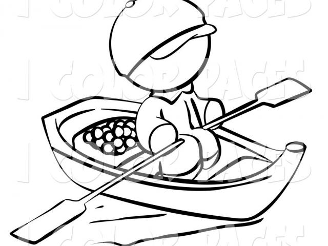 640x480 Row Boat Clipart Outline Sketch 4 - Row Boat Sketch