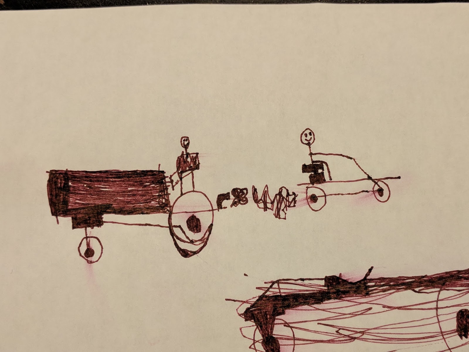 1600x1200 Mystic Lake Mama The Tractor Vs The Rowing Bike - Rowing Sketch