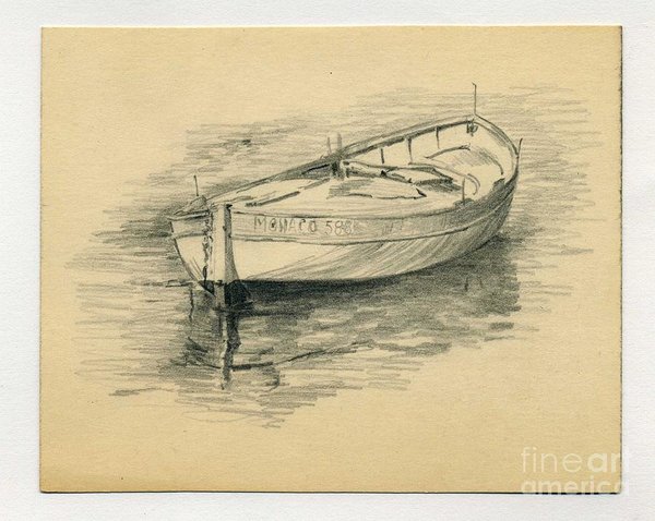 600x478 Rowing Boat Poster By John Chatterley - Rowing Sketch