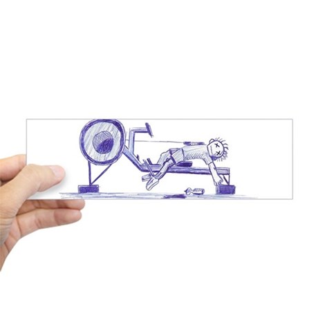 460x460 Rowing Bumper Stickers - Rowing Sketch