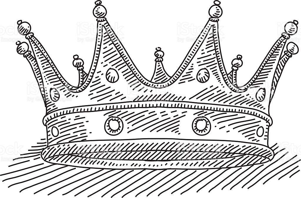 1024x672 Drawn Crown Royalty Free - Royal Crown Sketch