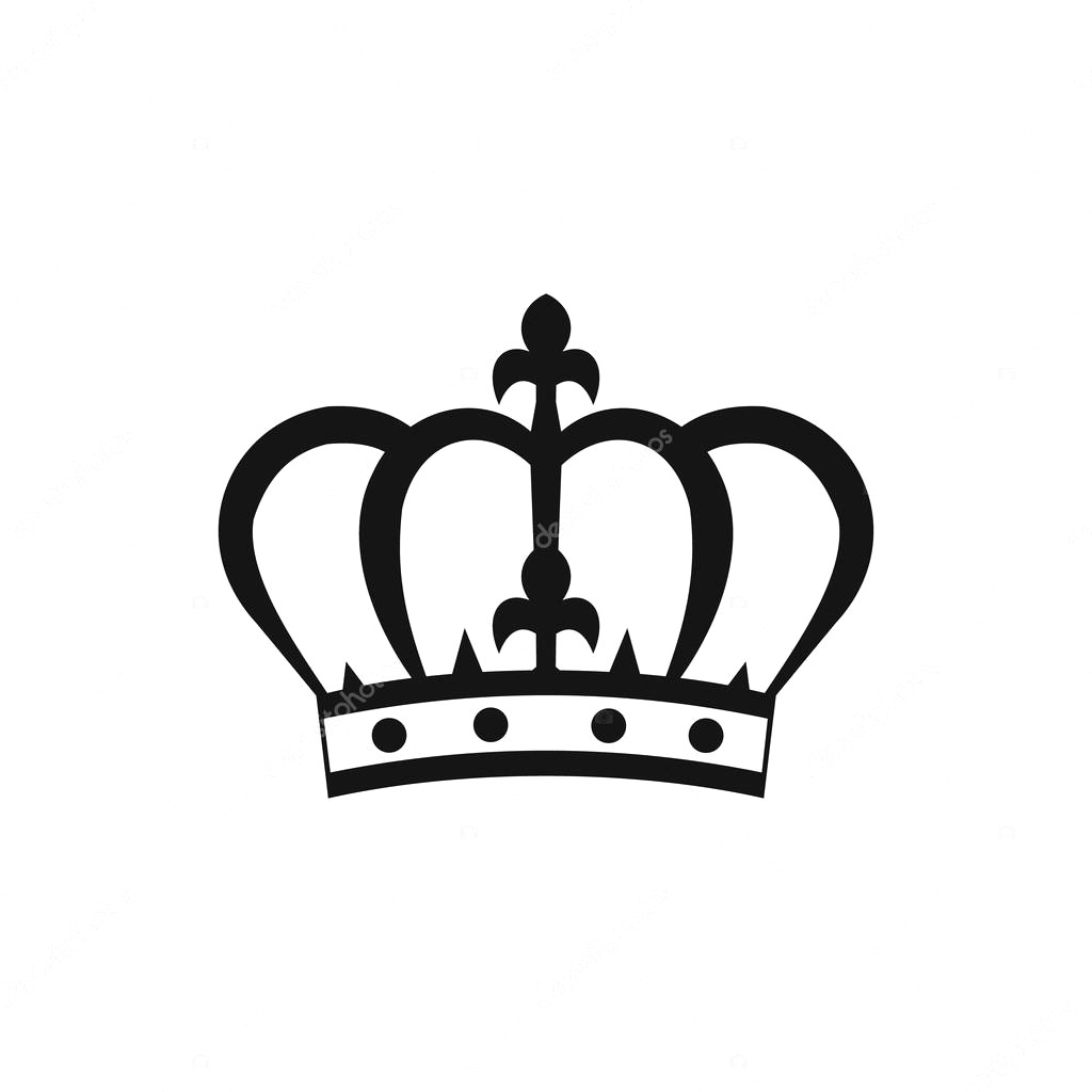 Царская корона черно белая