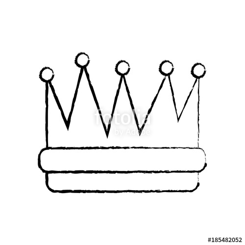 500x500 Royal Crown Icon Image Vector Illustration Design Black Sketch - Royal Crown Sketch