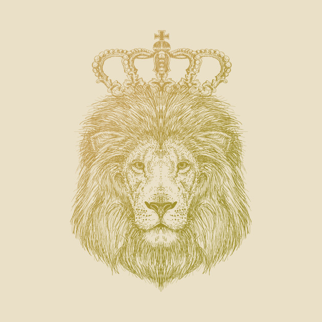 630x630 Lion Sketch With Crown T Shirt - Royal Sketch