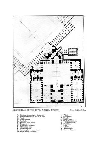 325x488 Sketch Plan Of The Royal Mosque, Isfahan, 1931 Giclee Print By - Royal Sketch