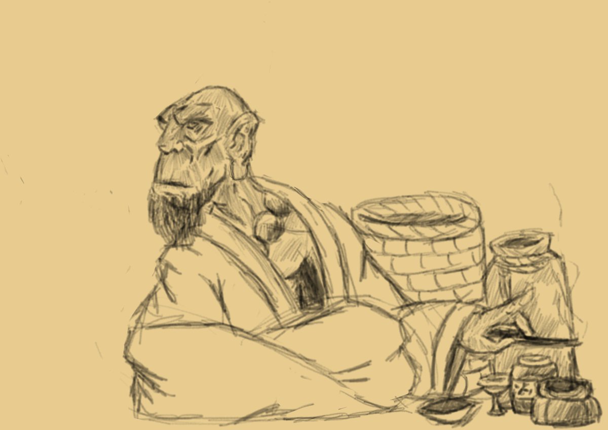 1200x848 Lucas Lichfield On Twitter The Ancient One - Rpg Sketch