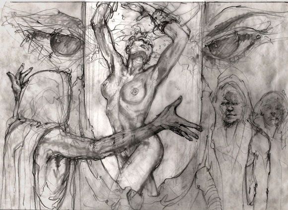 580x423 The Art Of Dave Seeley Drawings Prometheus Tank Sketch - Rpg Sketch