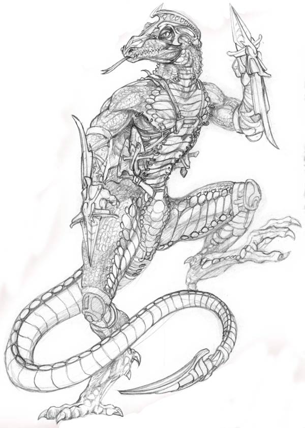 600x842 The Gryphon King Virpathian - Rpg Sketch