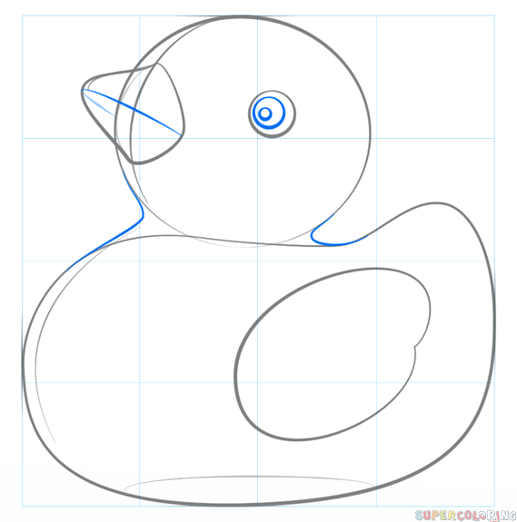 569x575 Rubber Duck Drawing Sketch Drawing Skill - Rubber Duck Sketch