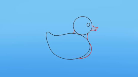550x309 How To Draw A Rubber Duck 7 Steps (With Pictures) - Rubber Duck Sketch