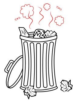 250x341 Garbage Drawing Home Design - Rubbish Sketch