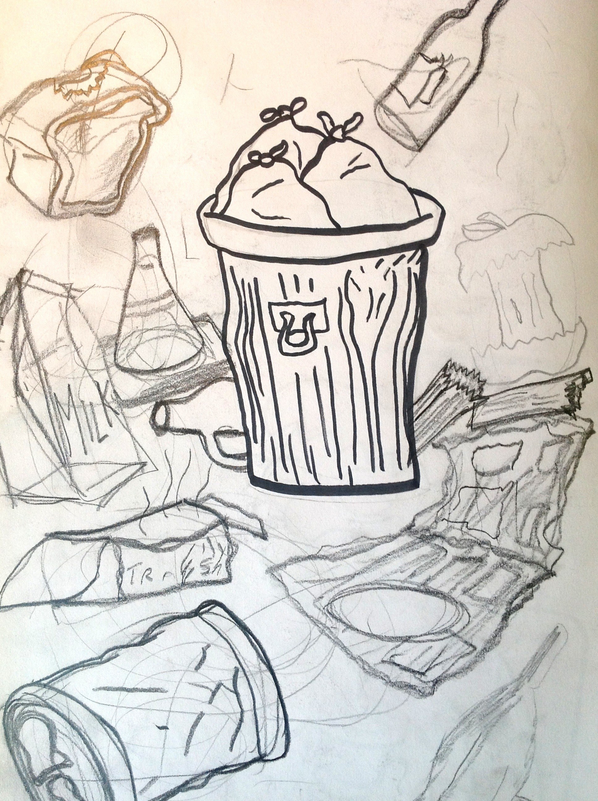 1936x2592 Garbage - Rubbish Sketch